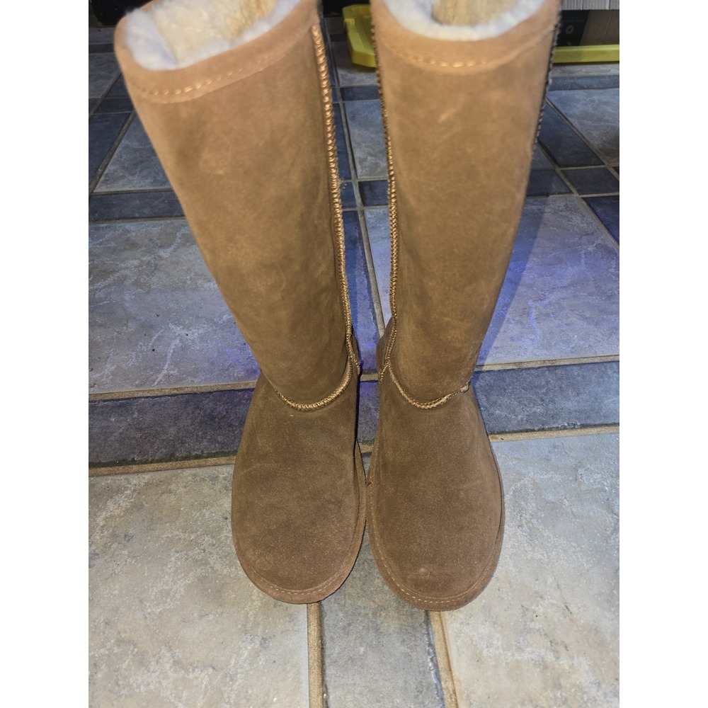 Bear Paw women 9 tall fur lined‎ winter boots tan